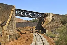 View of the route under the Gurugú Bridge in 2014