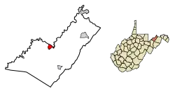 Location of Keyser in Mineral County, West Virginia.