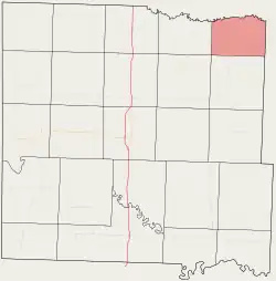 Location in Bates County