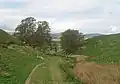 The last part of the Gaick road runs down through farmland to Ruthven