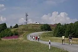 View from the east of the summit region of the Mittelberg and its tx towers