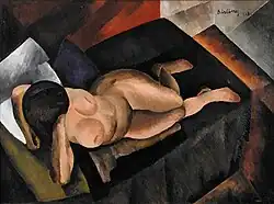 Moïse Kisling, Nu sur un divan noir, 1913, oil on canvas, 97 x 130 cm