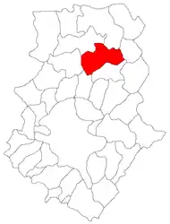 Location in Ilfov County