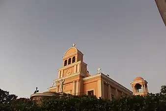 Panorama of church in central plaza