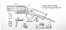 Patent drawing Paterson Model 1839 carbine