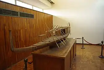 Model of the solar barge, from the boat museum