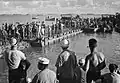 Mogmog Island Ulithi fleet recreation center arrival dock in 1944