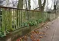 Art nouveau railings next to the Moltke Bridge