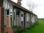 The old station frontage with the station master's office in the foreground.