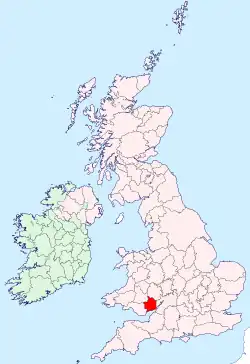 Monmouthshire shown within the United Kingdom