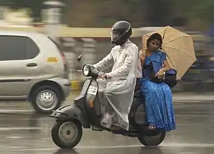 Bangalore couple on LML Vespa