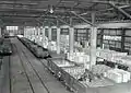 Interior of the Montague shipping shed from the internal footbridge