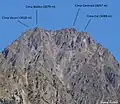 The four summits of Monte Matto (southern face)