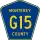 County Road G15 marker