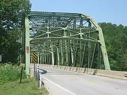 Montezuma's U.S. Route 36 bridge over the Wabash River