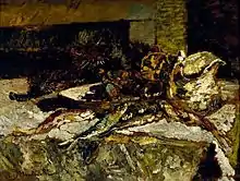 Adolphe Joseph Thomas Monticelli, Still life with Sardines and Sea Urchins, 1880–1882, Dallas Museum of Art