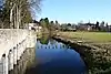 De Romeinse brug en het omliggende land in Montignies-Saint-Christophe