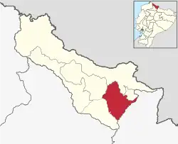 Location of MontúfarCanton, Carchi Province