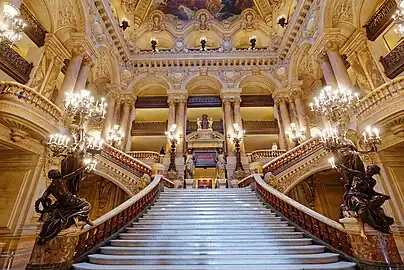 Grand Staircase of the Paris Opera by Charles Garnier (1861–75)