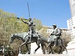 Don Quixote and Sancho Panza portion of the larger Monument to Cervantes