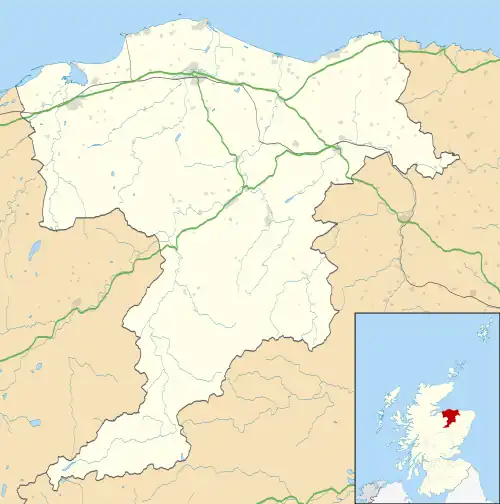 Knock More transmitting station is located in Moray