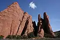 Rock fins at Devils Garden, Arches National Park.