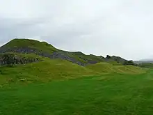 Picture of the only remaining room at Morlais castle.