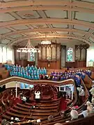 The chapel interior during a choral concert, 2013