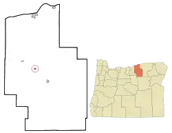 Location in Oregon