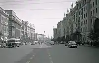 (3) Moscow 1957.  Gorky Street towards Kremlin II. The main action of the picture takes place in 1956-1957.