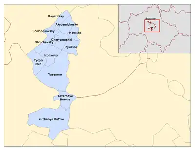 South Western Okrug districts