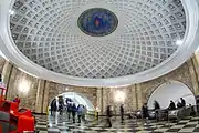 Round middle escalator hall