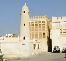 The Siyadi family mosque and majlis in the background