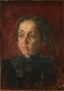 Mother of Henry O. Tanner, a second portrait of Sarah Elizabeth Tanner by Henry Ossawa Tanner. Undated.