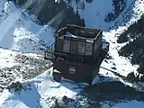 A roofless Mount Fremont Fire Lookout following the 2006 storm damage, since repaired