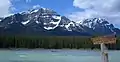 Mount Fryatt outlier (left) and Whirlpool Mountain (right)