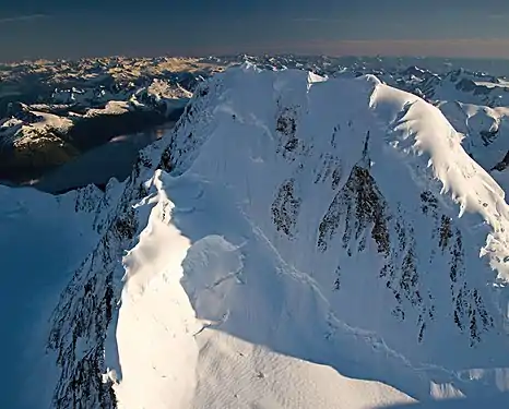 Aerial view of summit from north