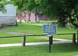 State historical marker in front of Meetinghouse