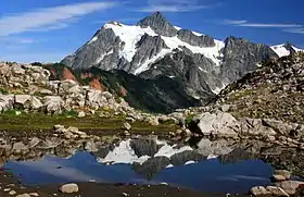 Image 16West side view of Mount Shuksan in summer as seen from Artist Point in Washington (from Cascade Range)