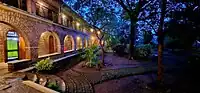 Meher Pilgrim Retreat lobby in Meherabad, India