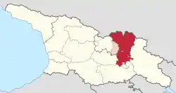 Overlapping borders of de jure Mtskheta-Mtianeti region and de facto South Ossetia