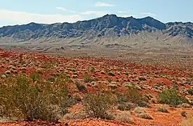 Muddy Mountains seen from the Valley of Fire State Park, Nevada