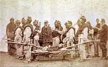 Uruguayan soldiers at the funeral of colonel León de Pallejas, killed in action at the Battle of Boquerón