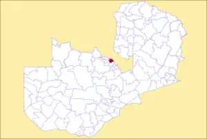 District location in Zambia