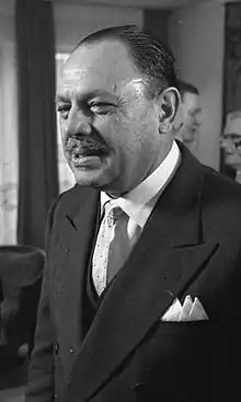 A black and white portrait of Ayub Khan