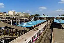 A local train at Santacruz railway station