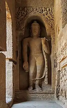 Buddha statue at the entrance.