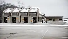 A munitions storage facility at Fort Wayne ANGB. The facility was originally constructed in 1991 and has served as munitions storage for both the F-16 Fighting Falcon and A-10C Thunderbolt II.