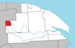 Location within La Côte-de-Gaspé RCM.