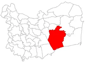 Location in Tulcea County